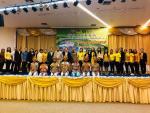 เข้าร่วมพิธีแถลงข่าวและประชุม