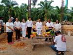 พิธีลงเสาเอกอาคารเรียน 4 ชั้น ทำบุญถวายสังฑทานประจำปีและพิธี